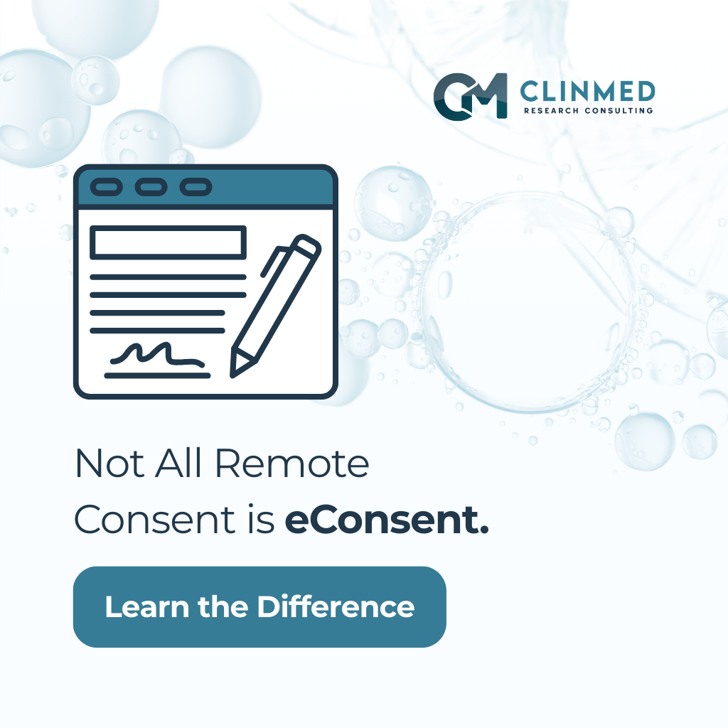 All eConsent can be remote, but not all remote consent is eConsent.